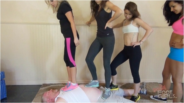 Bratty Foot Girls - 4 Brat Gym Perve Punishment